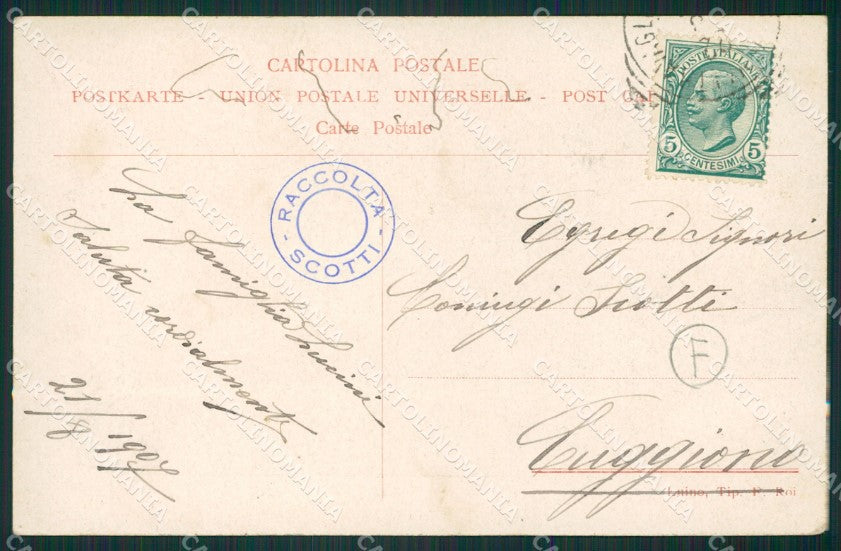 Varese Porto Valtravaglia Battello Chiaro di Luna cartolina QK9496 – retro