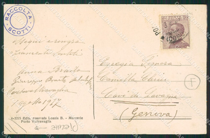 Varese Porto Valtravaglia PIEGHE cartolina QK9502 – retro
