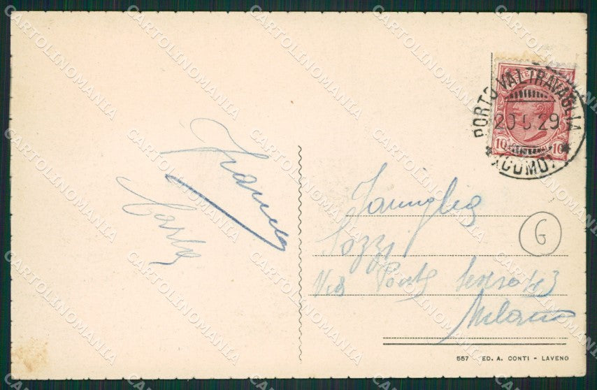 Varese Porto Valtravaglia Battello cartolina QK9511 – retro