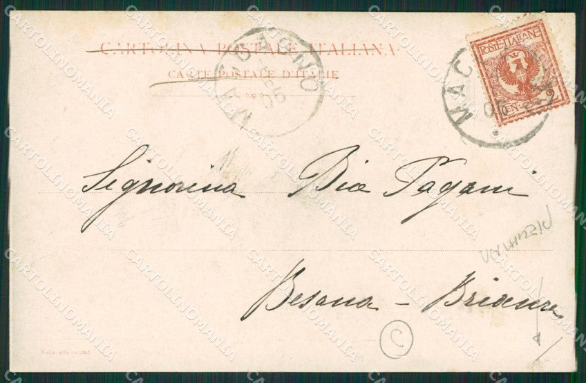 Varese Maccagno Chiaro di Luna PIEGHINA cartolina QK9523 – retro