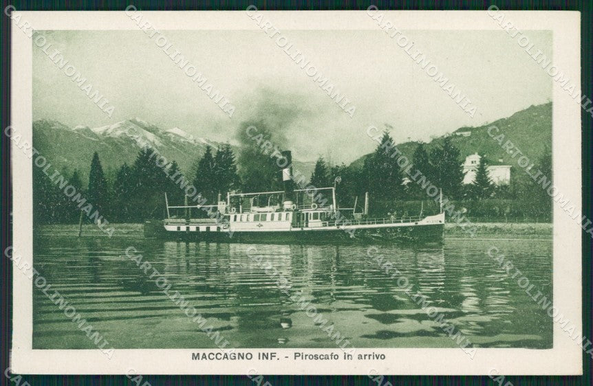Varese Maccagno Battello cartolina QK9543 – fronte