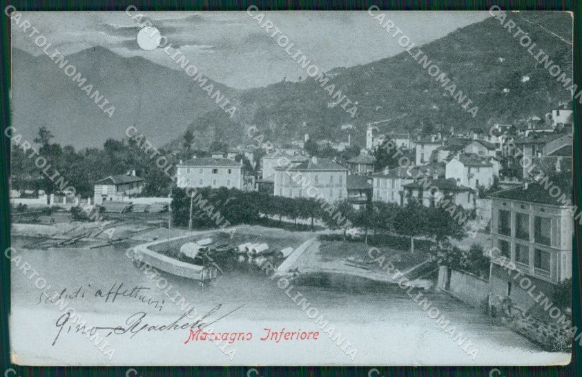 Varese Maccagno Chiaro di Luna PIEGA cartolina QK9548 – fronte