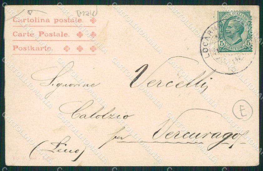 Varese Maccagno Chiaro di Luna PIEGA cartolina QK9548 – retro