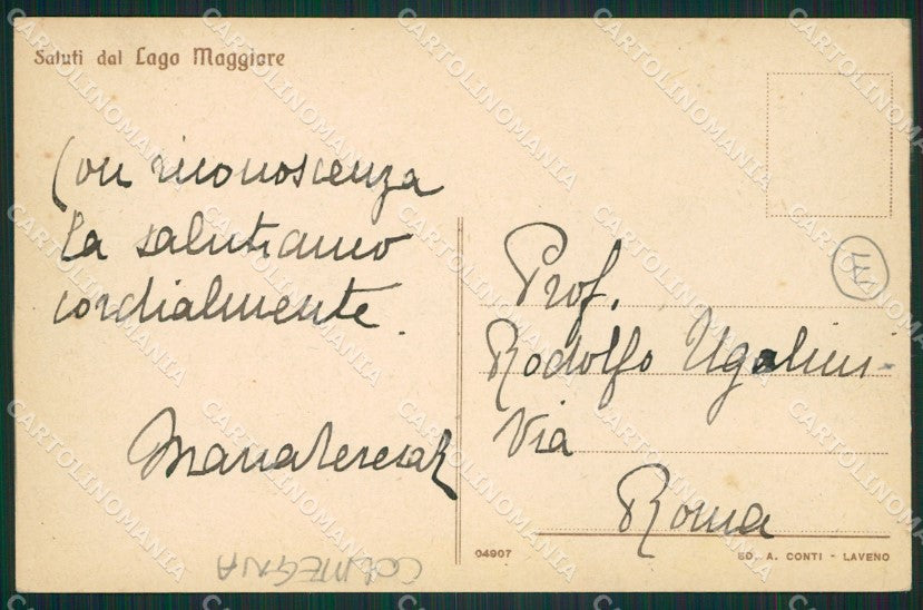 Varese Maccagno Colmegna Costumi cartolina QK9559 – retro