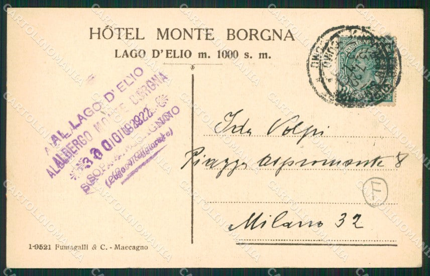 Varese Maccagno Musignano cartolina QK9566 – retro