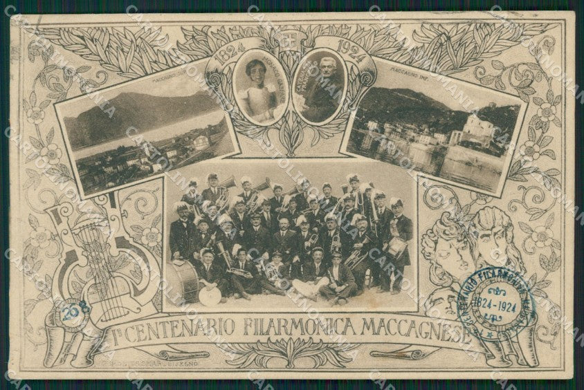 Varese Maccagno Banda Musicale Filarmonica PIEGA cartolina QK9578 – fronte