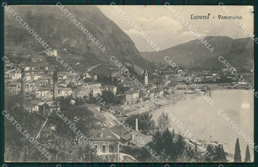 Varese Laveno PIEGA ABRASA cartolina QK9586 – fronte