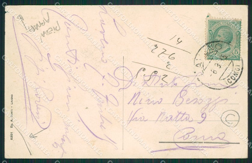 Varese Laveno PIEGA ABRASA cartolina QK9586 – retro