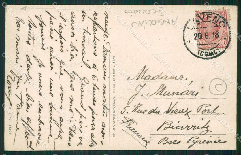 Varese Laveno ANGOLINO SCOLLATO cartolina QK9608 – retro