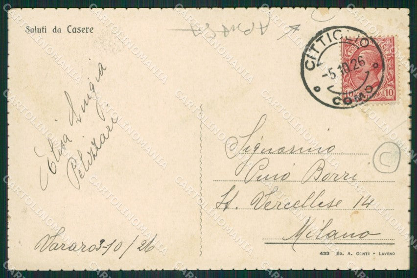 Varese Laveno Casere Vararo ABRASA cartolina QK9624 – retro