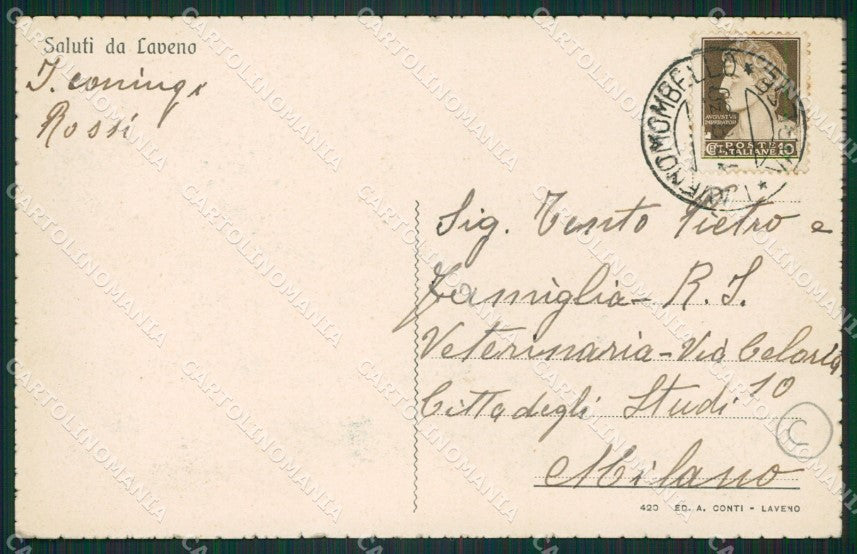 Varese Laveno Montecristo cartolina QK9630 – retro