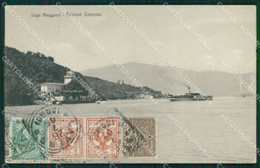 Varese Laveno Battello cartolina QK9634 – fronte