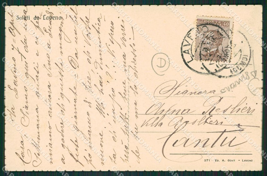 Varese Laveno Battello STRAPPINO cartolina QK9635 – retro