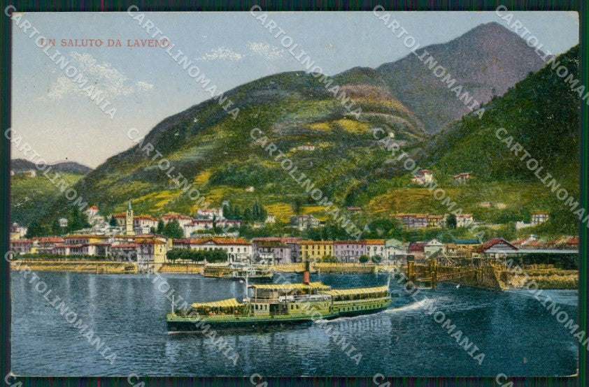 Varese Laveno Battello cartolina QK9649 – fronte