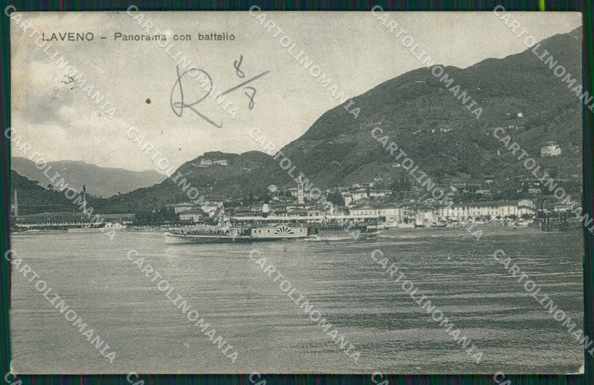 Varese Laveno Battello cartolina QK9651 – fronte