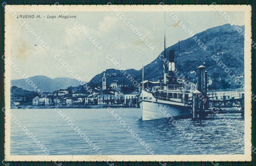 Varese Laveno Battello cartolina QK9664 – fronte