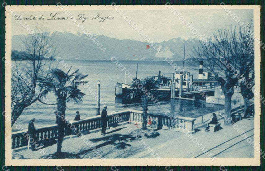 Varese Laveno Battello PIEGA cartolina QK9665 – fronte