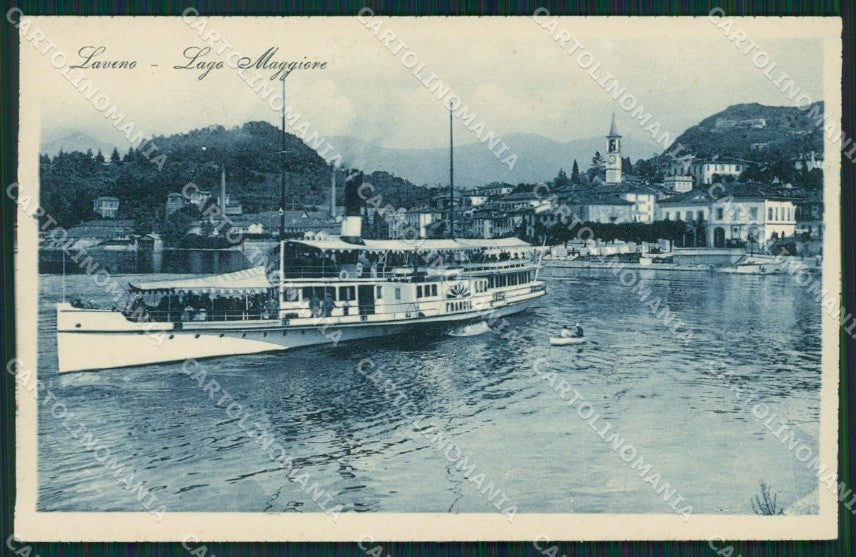 Varese Laveno Battello cartolina QK9668 – fronte