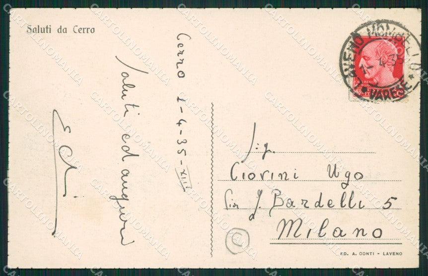 Varese Laveno Cerro cartolina QK9693 – retro
