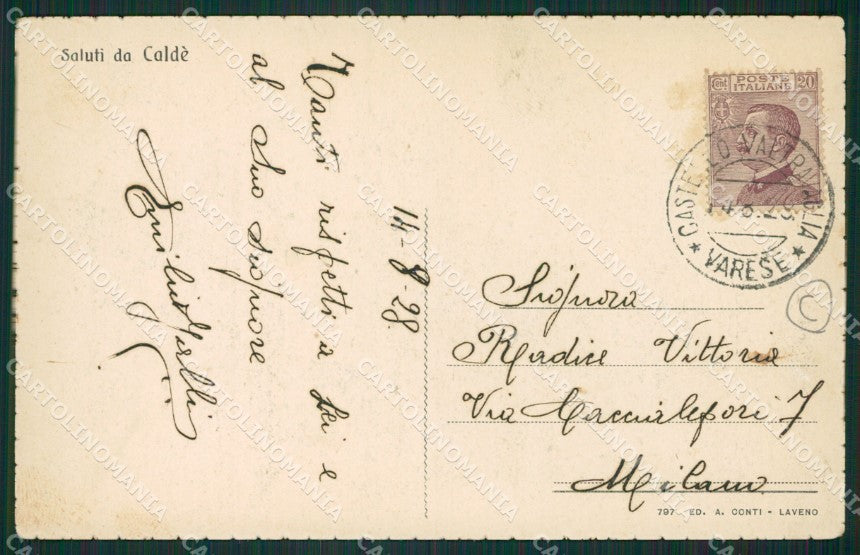 Varese Caldè cartolina QK9755 – retro