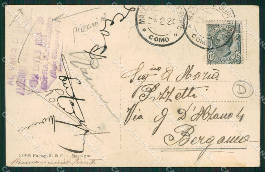 Varese Graglio Alpe Forcora PIEGHINE cartolina QK9793 – retro