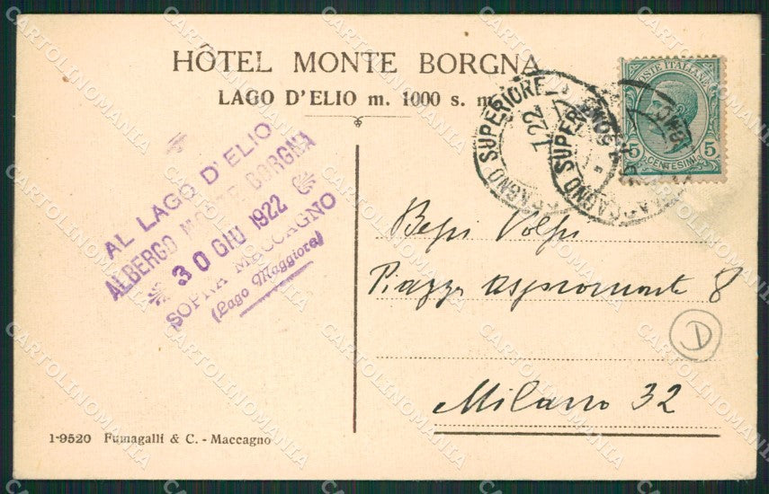 Varese Val Veddasca Alpe Forcora Monte Paione cartolina QK9798 – retro