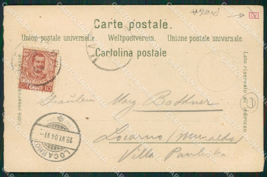 Varese Maccagno Lago Elio PIEGA cartolina QK9821 – retro