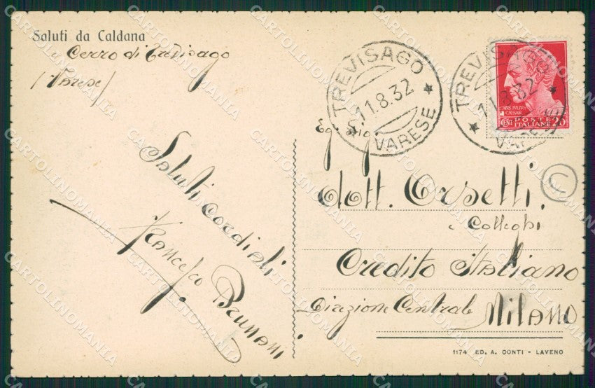Varese Cocquio Caldana cartolina QK9943 – retro