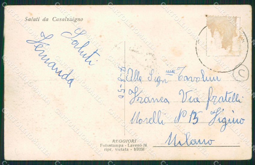 Varese Casalzuigno Casale cartolina QK9978 – retro