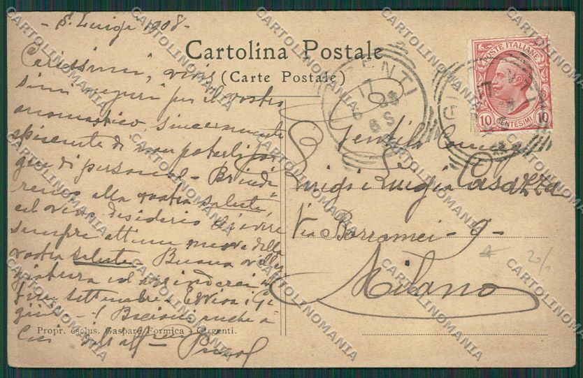 Agrigento Città PIEGA cartolina QQ0001 – retro