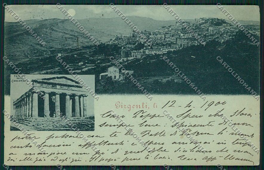 Agrigento Città Chiaro di Luna cartolina QQ0003 – fronte