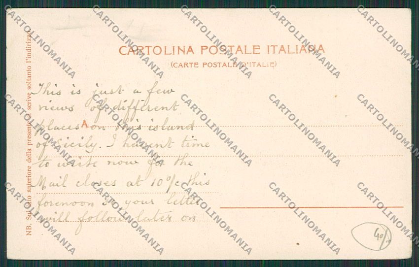 Agrigento Città cartolina QQ0020 – retro