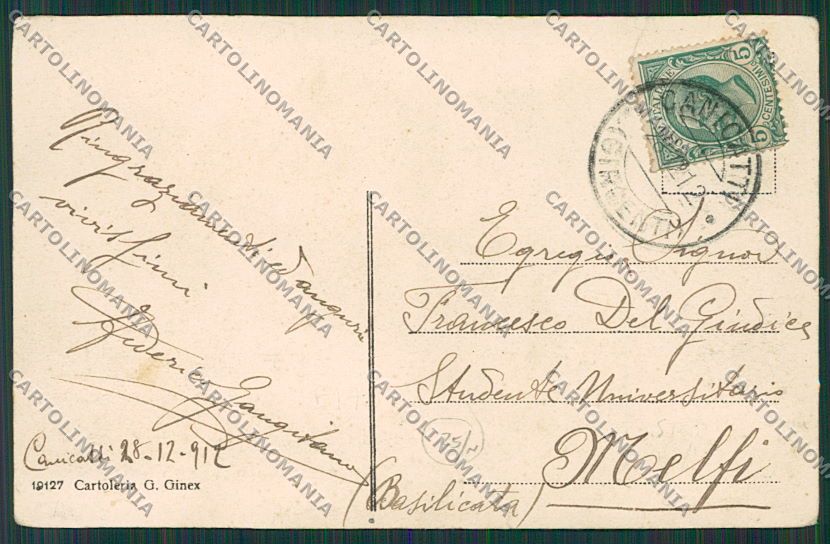 Agrigento Canicattì STRAPPINO cartolina QQ0029 – retro