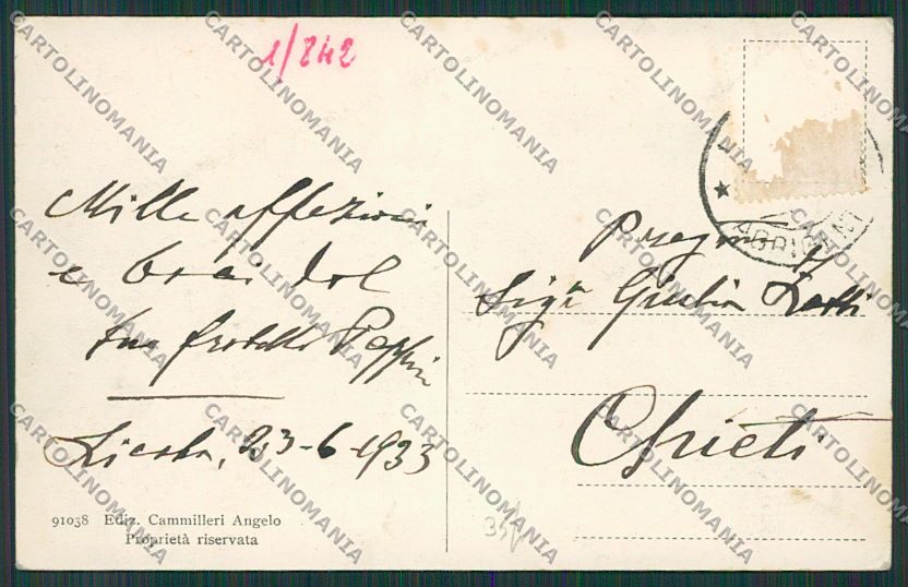 Agrigento Licata cartolina QQ0048 – retro