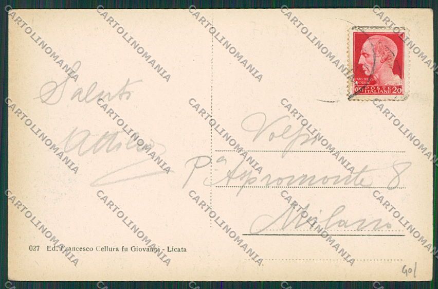 Agrigento Licata cartolina QQ0052 – retro