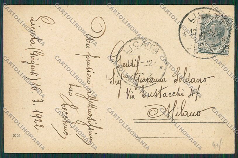 Agrigento Licata cartolina QQ0054 – retro