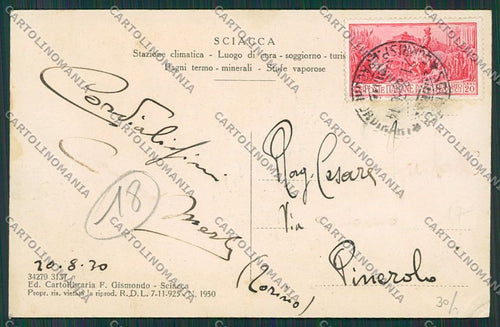 Agrigento Sciacca cartolina QQ0058 – retro