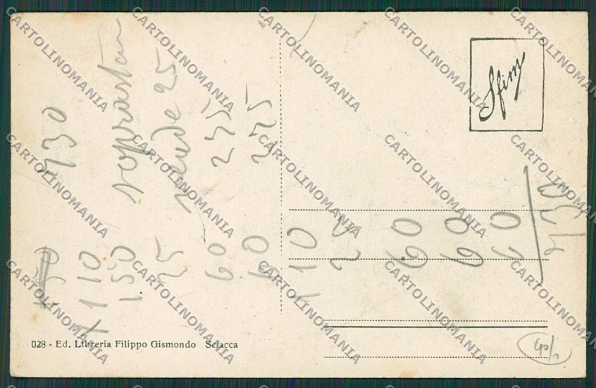 Agrigento Sciacca PIEGHINE cartolina QQ0064 – retro