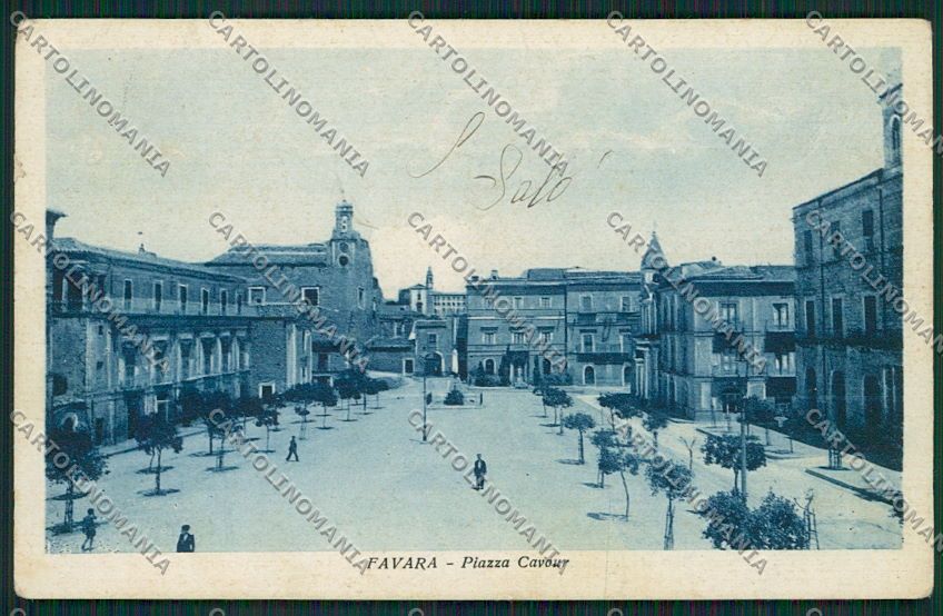 Agrigento Favara PIEGHINA ABRASA cartolina QQ0077 – fronte