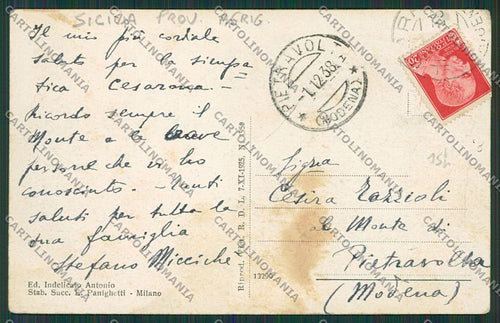 Agrigento Favara PIEGHINA ABRASA cartolina QQ0077 – retro