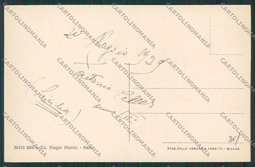 Agrigento Naro cartolina QQ0083 – retro