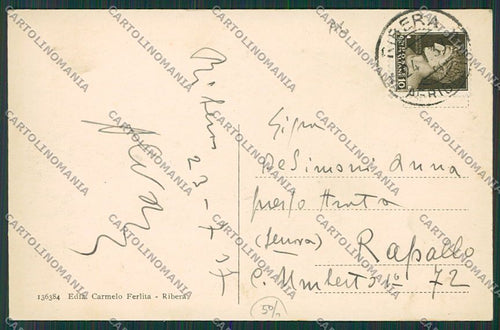 Agrigento Ribera cartolina QQ0088 – retro