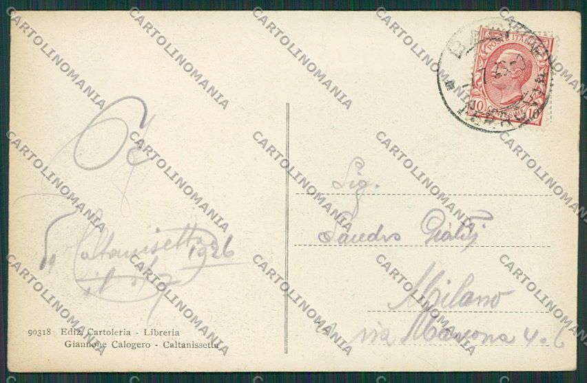 Caltanissetta Città cartolina QQ0096 – retro