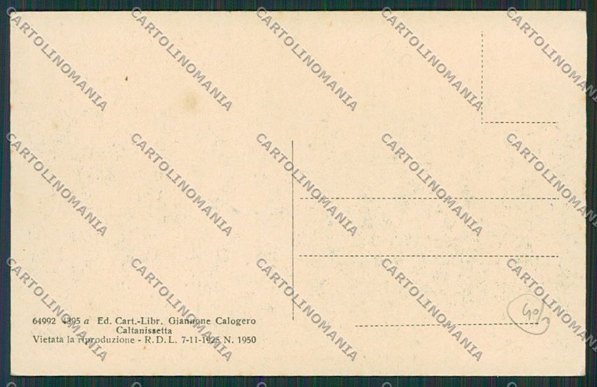 Caltanissetta Città cartolina QQ0113 – retro