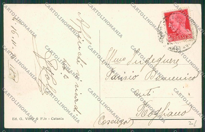 Catania Città cartolina QQ0150 – retro