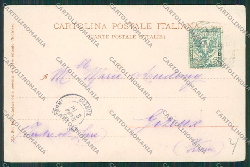 Catania Città TRACCE UMIDO cartolina QQ0160 – retro
