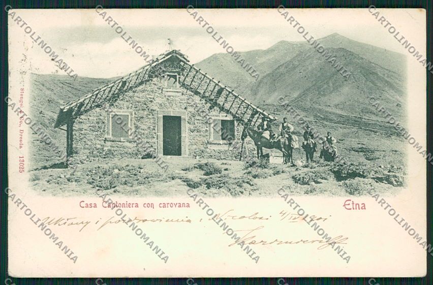 Catania Etna PIEGATA cartolina QQ0162 – fronte