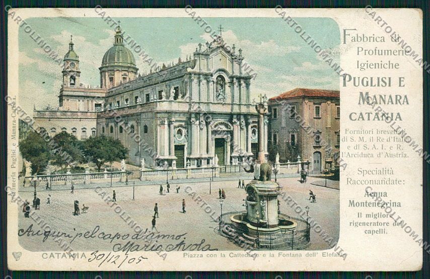 Catania Città PIEGA cartolina QQ0174 – fronte