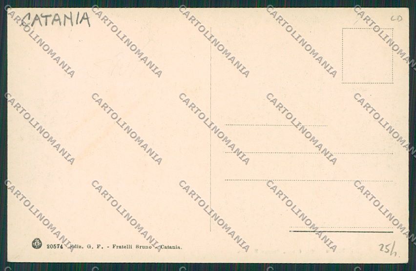 Catania Città cartolina QQ0175 – retro