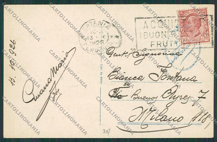 Catania Città Foto cartolina QQ0228 – retro